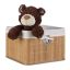 Storage bag 20x31x31cm., light brown/white/silver color