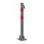 Bariera parkingowa 65x15x13cm, kolor ciemnoszary/czerwony