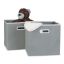 Set of 2 folding boxes 30x30x30cm., gray/cream color