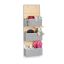 Hanging organizer with 3 compartments 94x33x12cm., gray/light brown