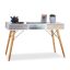 Desk with drawers 74x125x60cm., gray/light brown/white