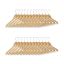 Clothes hangers 24pcs, light brown/silver color