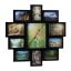 Collage of 11 photos 61.5x61.5x2cm., black color