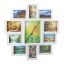 Collage of 11 photos 61.5x61.5x2cm., white