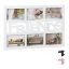 Collage of 6 photos 33x48x1.5cm., white color