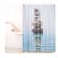 Shower curtain 180x180x0.1cm., brown/light blue/white