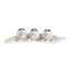 Set of 3 candles 9x50.5x16.5cm., white/light brown color