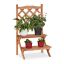 Flower stand with 2 shelves 89x51.5x40.5cm., light brown