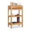 Bathroom shelf with 2 shelves 76.5x46x29.5cm., light brown