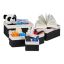 Set of 6 baskets, black/white