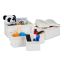 Set of 6 baskets, white