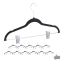 Clothes and trouser hangers 12 pcs., black/silver color