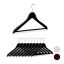 Clothes hangers 10pcs, black/silver