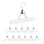 Trouser hangers 12pcs, silver/white