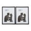 Set of 2 photo frames 21x16x2cm., black/white