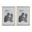 Set of 2 photo frames 31x21x2cm., gold/white color