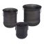 Set of 3 pots, dark grey