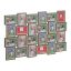 Collage of 24 photos 61.5x91x2cm., brown/white