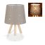 Table lamp 40x25.5cm., gray/light brown/white