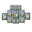 Set of 12 photo frames, black