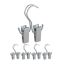 Clothes hangers 5 pcs., silver color