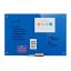 Glass, magnetic board 60x90x6.5 cm., blue color