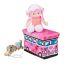 Folding box with lid 27x40x25cm., pink/black