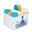 Storage box 23.5x36.5x31.5cm., white/blue