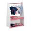 Clothes rack with shelves 90x60x30cm., pink/white