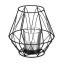 Metal candle holder 14x14cm., black color