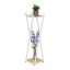 Flower stand with 2 shelves 99x29x29cm., white/light brown