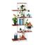 Flower stand with 6 shelves 150x78x24cm., brown/white