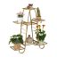 Flower stand with 7 shelves 83x75x24cm., gold color
