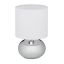 Table lamp 27.5x18cm., white/silver color