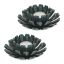 Set of 2 candlesticks 13.5x6cm., dark green/black