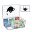 Transparent tea bag organizer 9x21.5x15cm., black