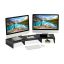 Stojak pod monitor 2 monitory 10,5x74x27cm, czarny