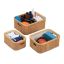 Set of 3 baskets, beige/light brown