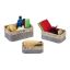Set of 3 baskets, grey/beige/dark brown