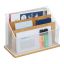 Writing instrument and document organizer 20x29x14 cm., light brown/silver color