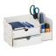 Writing instrument organizer with 2 compartments 17x33x19 cm., white