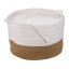 Foldable bag 35x55cm., white/light brown