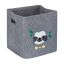 Foldable bag 33x33x33cm., gray/black/white