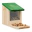 Hanging squirrel feeder 17.5x12x25cm., light brown/green color