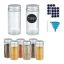 Set of 8 transparent spice jars 9.5x4cm., silver color