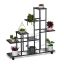 Flower stand on wheels with 9 shelves 91.5x93x26cm., black