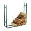 Firewood stand 90.5x120x20.5cm., dark green