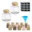 Set of 12 transparent spice jars 7.5x5x5cm., light brown color