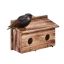 Bird nest 22x35x18cm., light brown