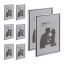 Set of 8 photo frames 30.5x22x1.5cm., silver color